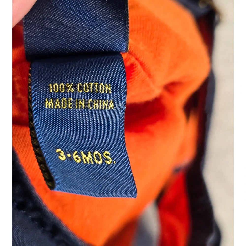OshKosh Y2K Cargo Fleece Lined Overalls Baby 3-6m Blue Camp Outdoor Patched